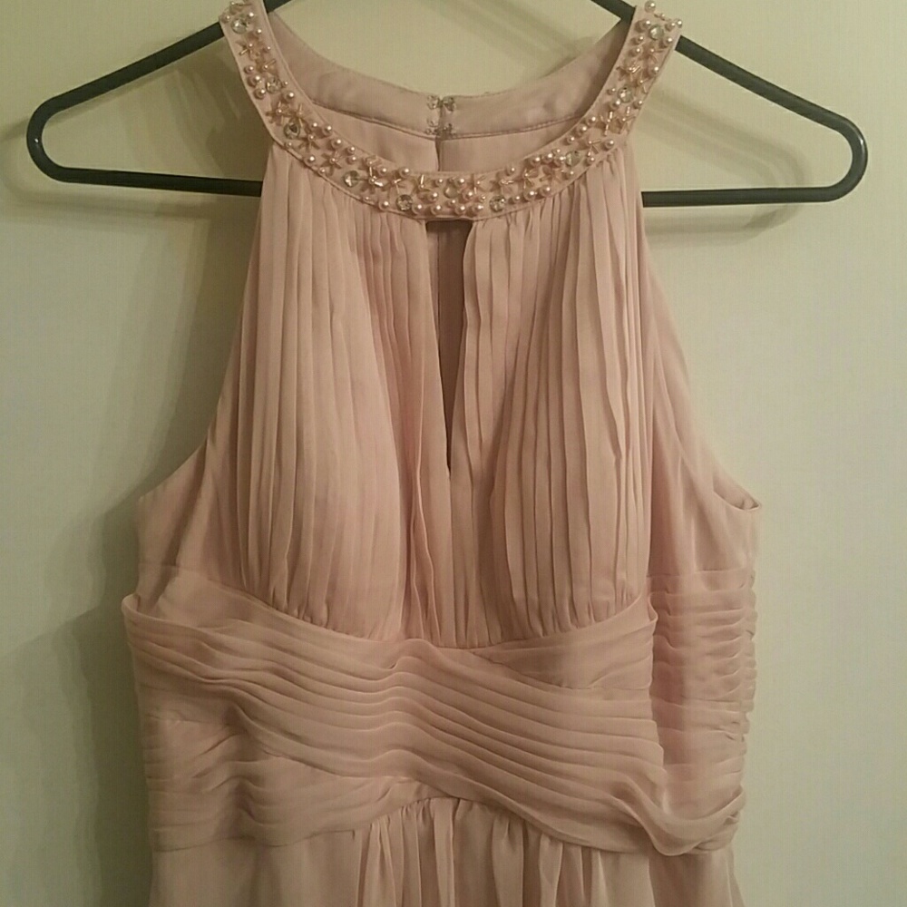 Adrianna Papell blush pink dress